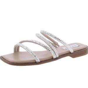 Steve Madden Women’s Spice Bling Slides Size 8 Sequins Costal Cowgirl Bohemian